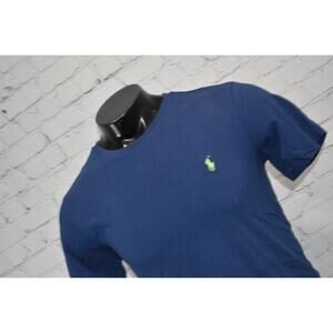 Polo Ralph Lauren T-Shirt Cotton Mens Size Large Custom Fit Blue Cotton